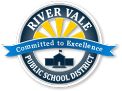 Logo of River Vale Public School District, featuring a stylized design with the district's name prominently displayed.