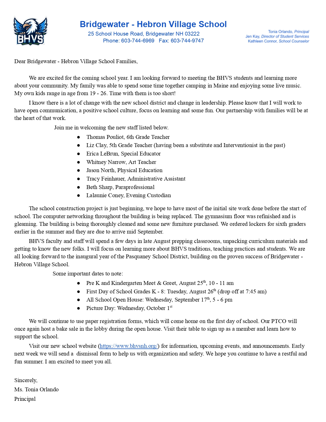 Principals Message