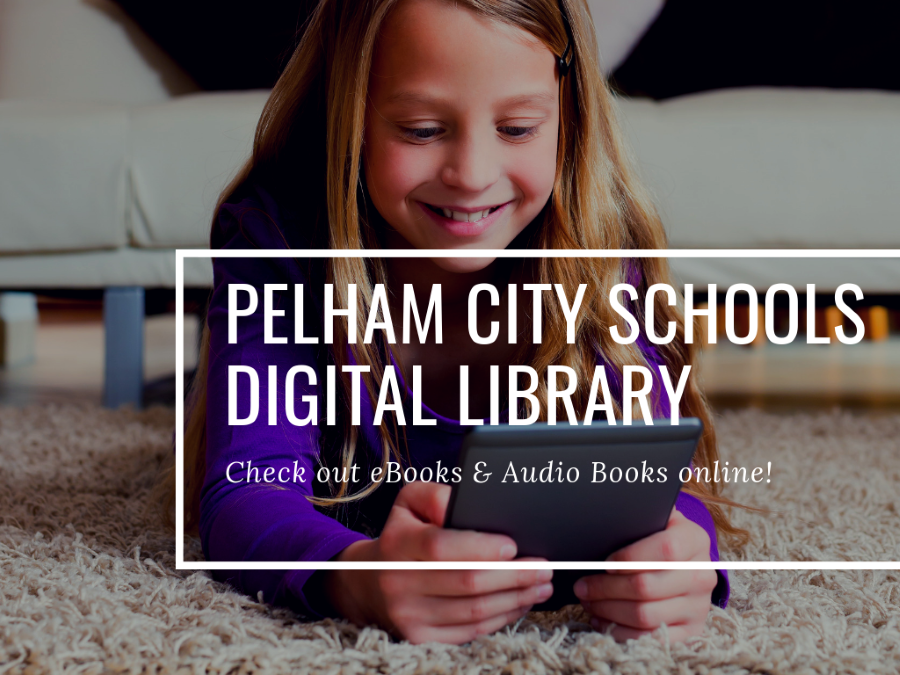Digital library interface showcasing Pelham City Schools' resources and educational materials for students and educators.
