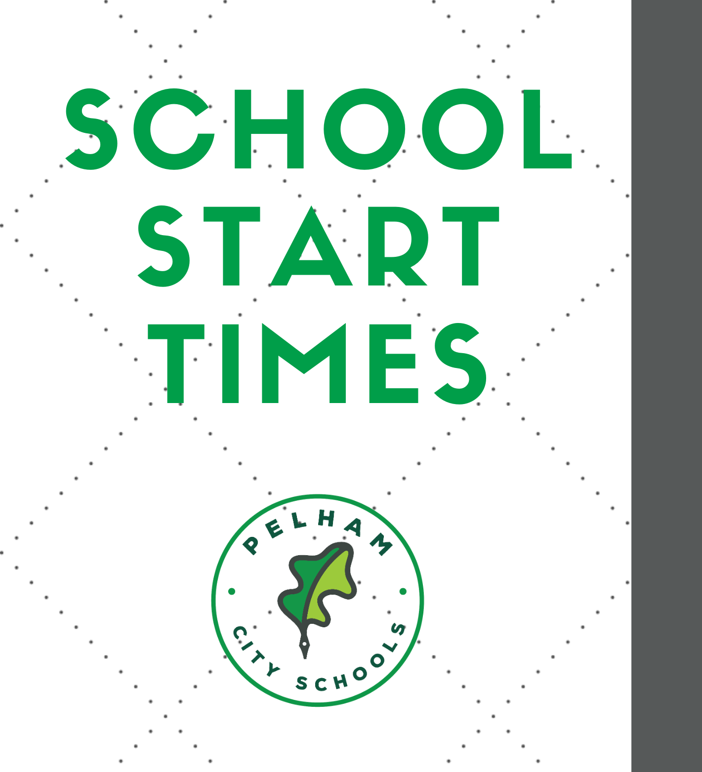 A visual representation of the school start times for Pheasant School, highlighting the schedule for students.