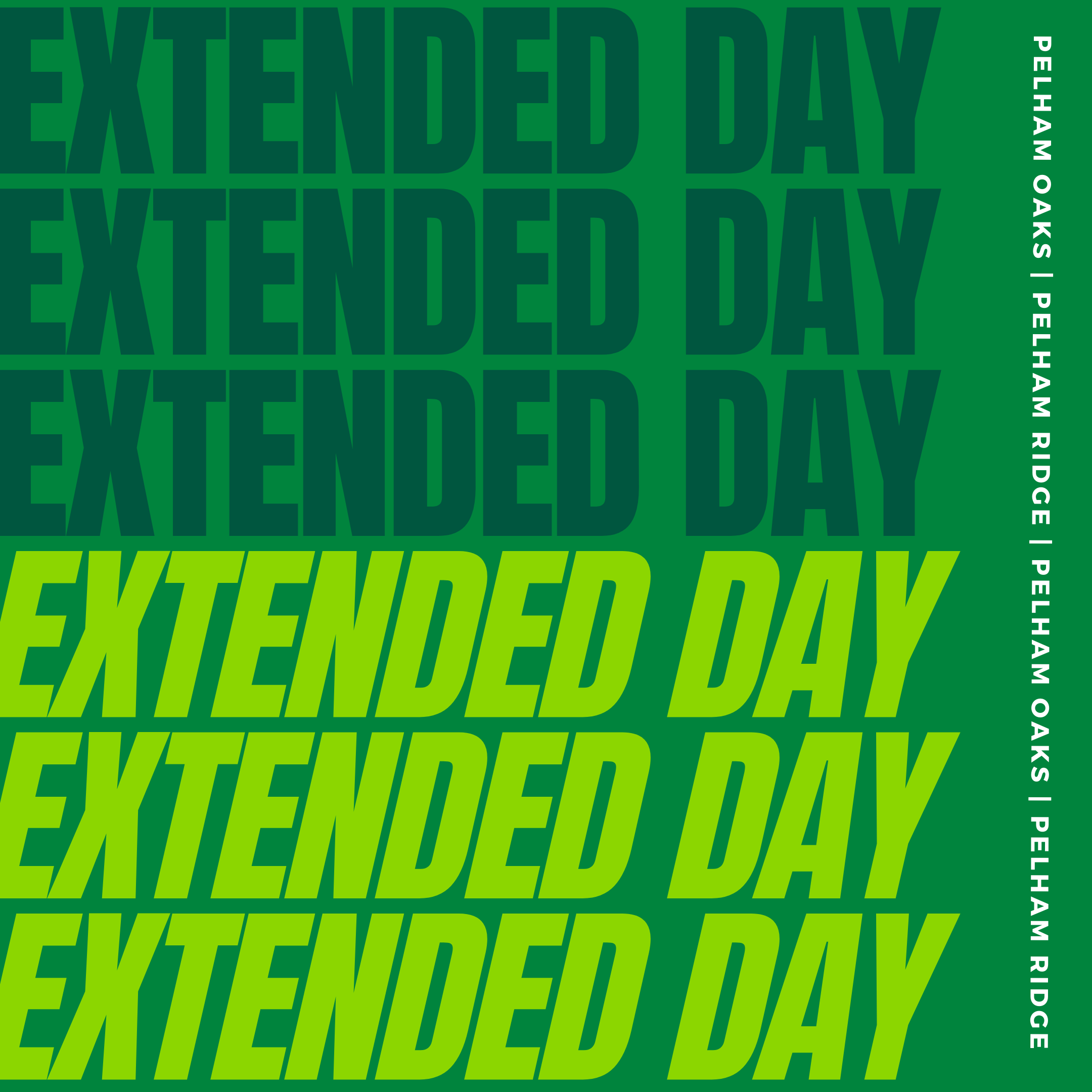 A repetitive pattern emphasizing the concept of an extended day, showcasing the theme of time and duration.
