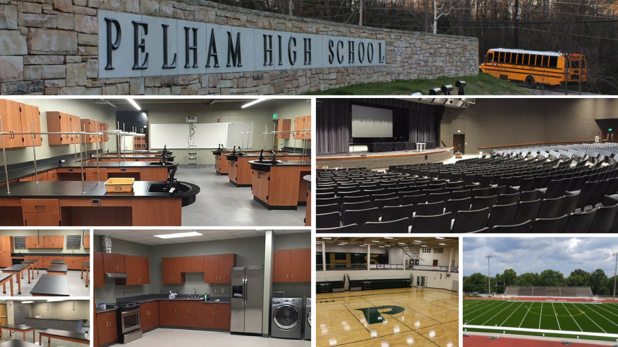 1. New facilities at Pelham High School showcasing modern architecture and enhanced learning environments.  2. Pelham High School's new facilities featuring contemporary design and improved educational spaces for students.  3. Modernized facilities at Pelham High School, highlighting innovative architecture and upgraded learning areas.