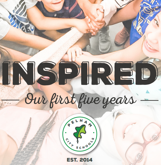 A diverse group of children smiling together, accompanied by the phrase "Inspired Our First Five Years."