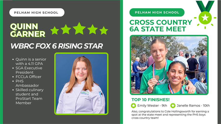 Pelham High School Rising Star and Cross Country 6A  State Meet