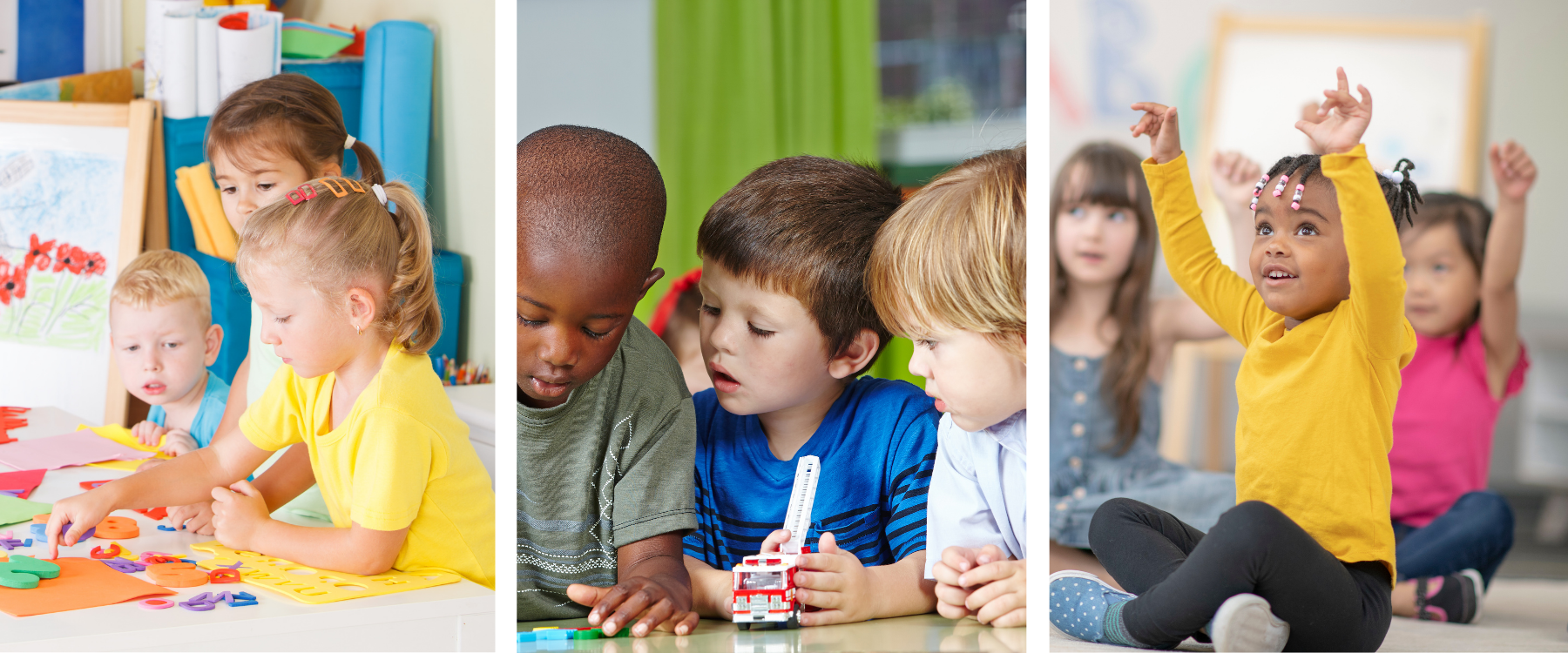 Pre K students in classrooms