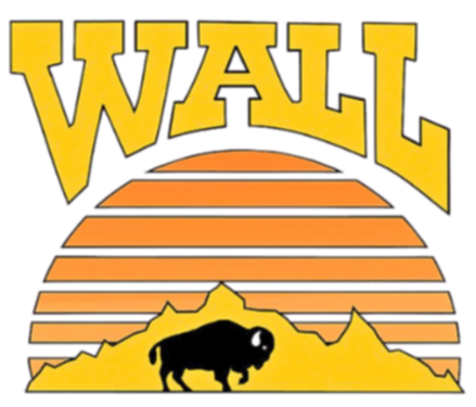 city of wall logo with badlands and buffalo
