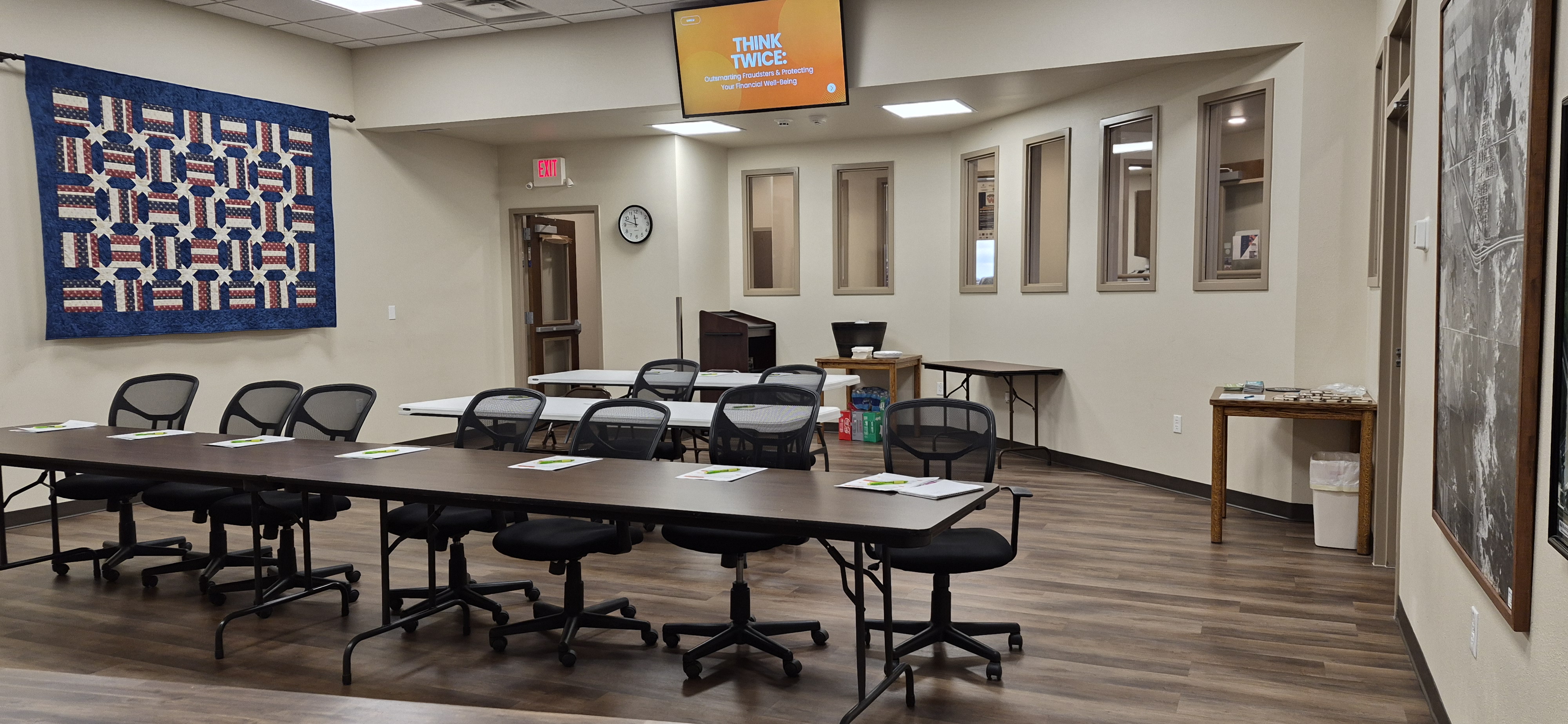 Wall city council room