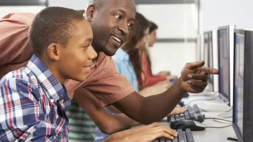 A teacher and a student