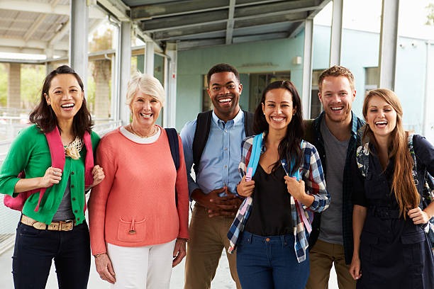 Six teachers standing together