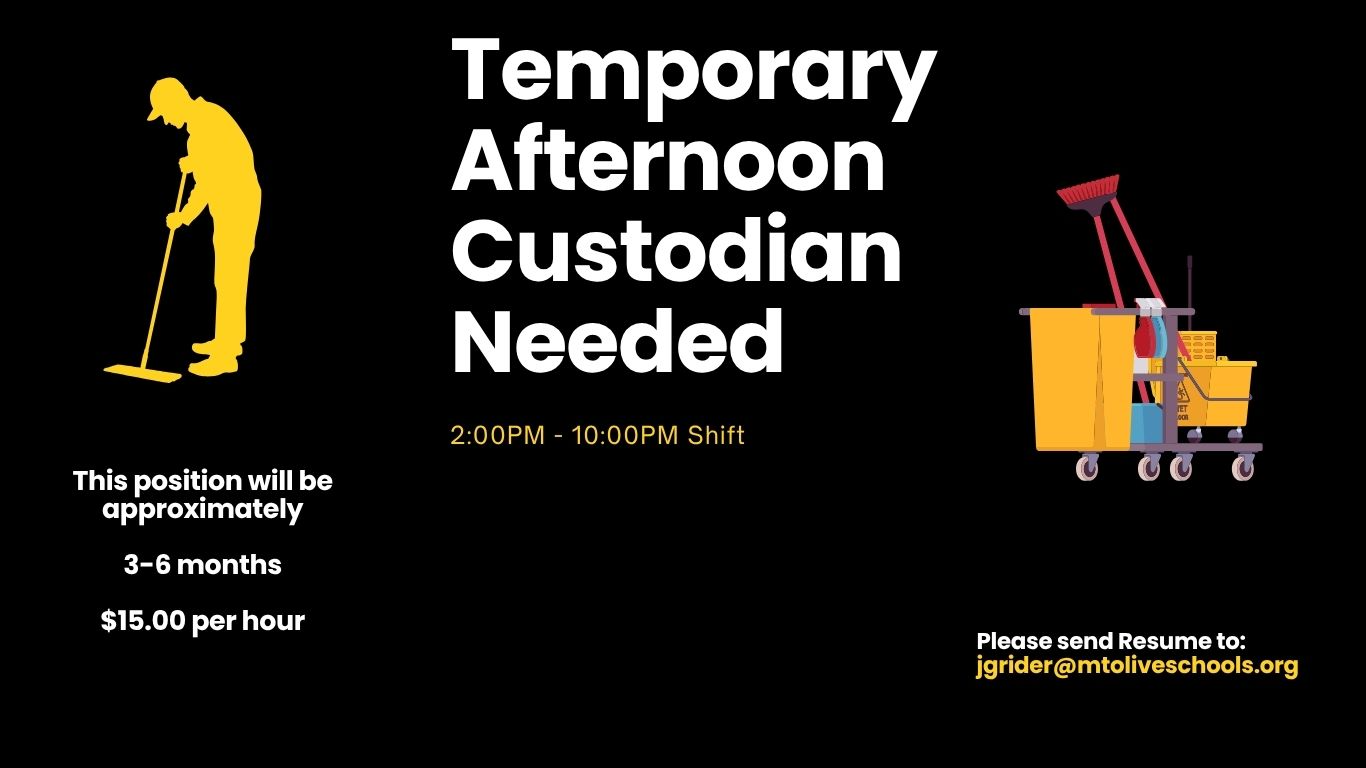 Temporary Afternoon Custodian 