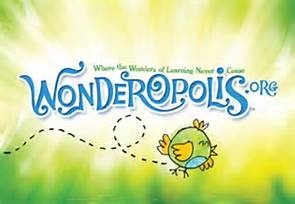 A colorful logo for Wonderopolis.org featuring the text 'Where the Wonders of Learning Never Cease' and a cartoon bird with a dotted line trail.