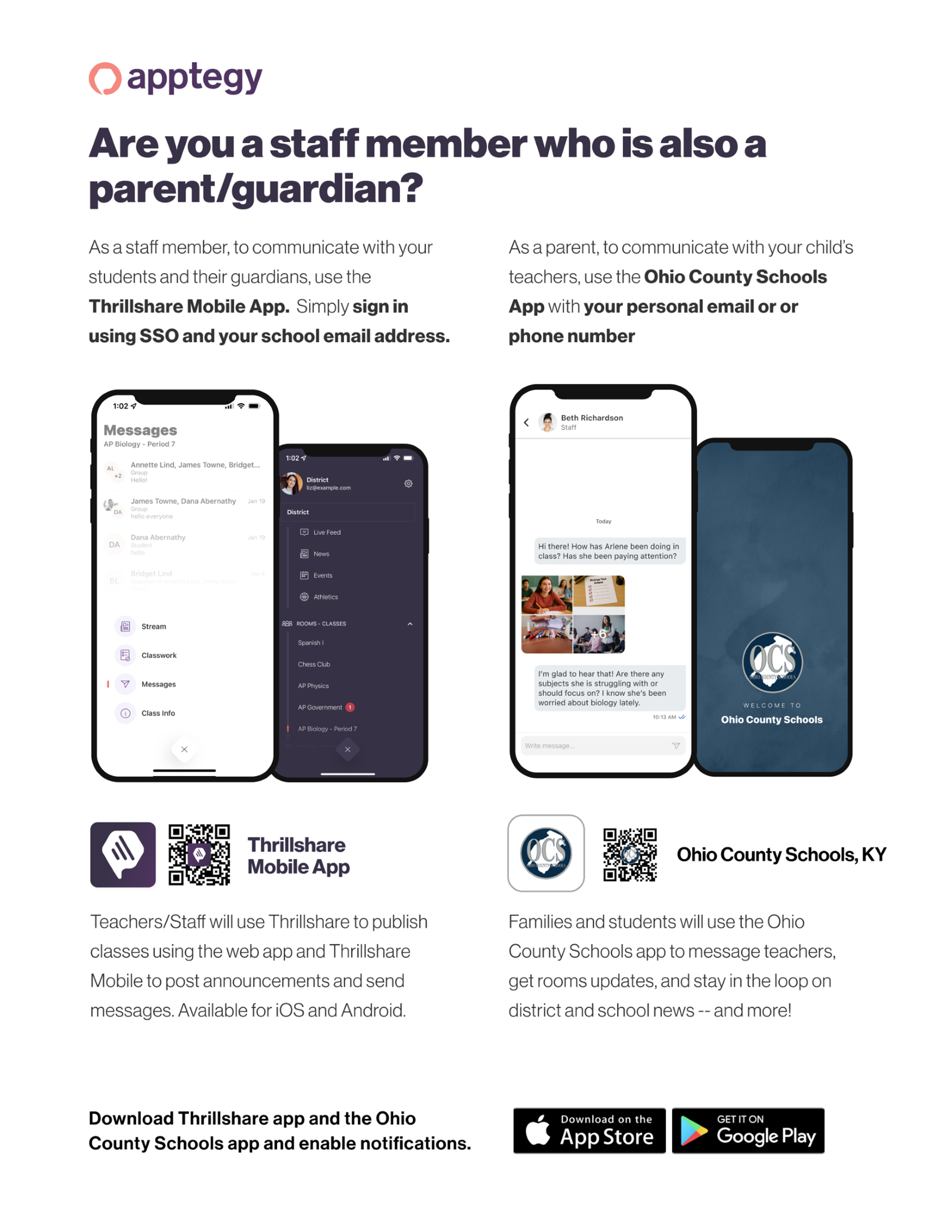 staff as parent info