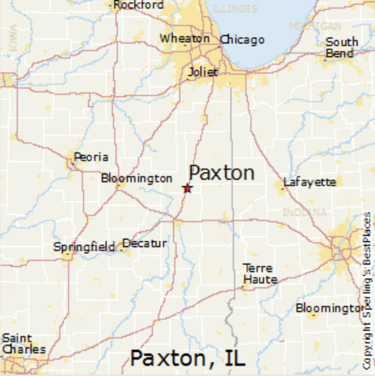 Map of Paxton