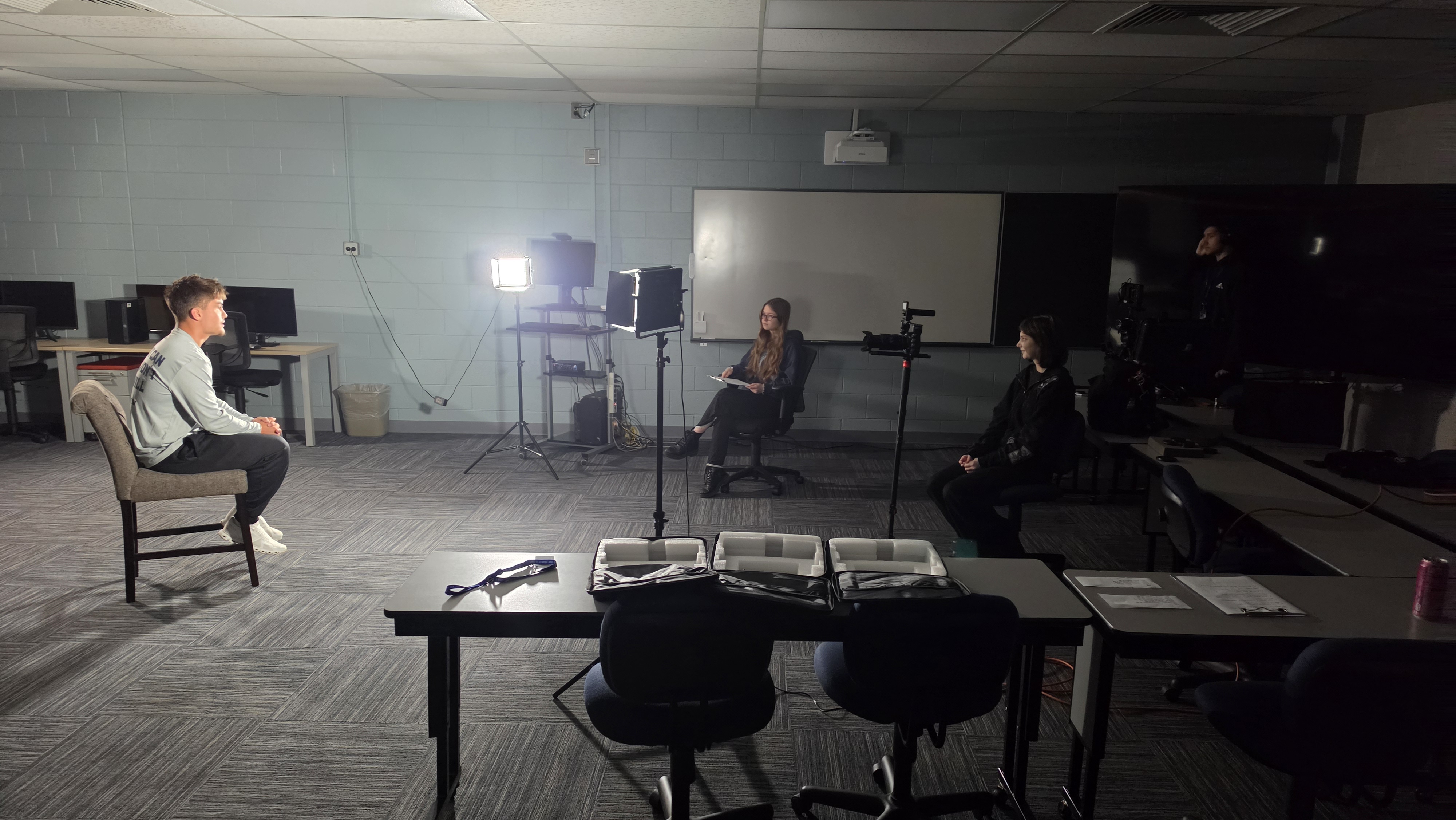 DMP students interviewing