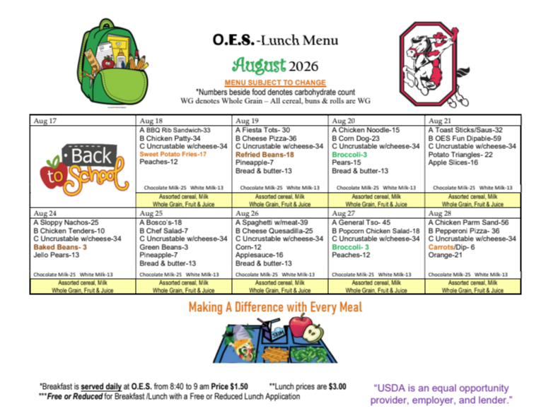 august menu 2026