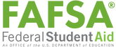 Federal Student Aid logo featuring a stylized design representing financial assistance for education.