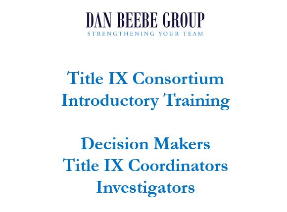Title IX Consortium Introductory Training