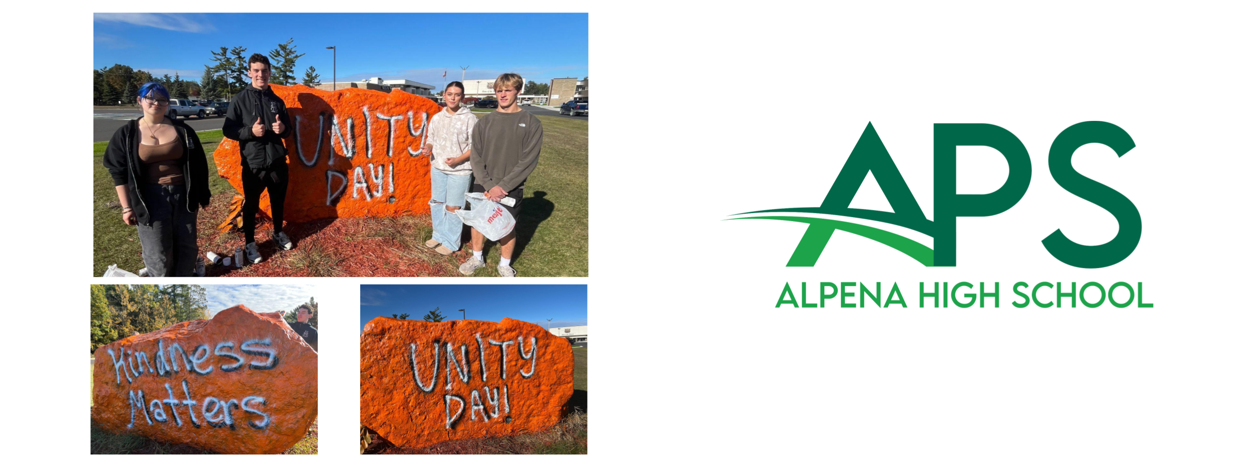 Students Paint the Rock the Unity Day October 22nd