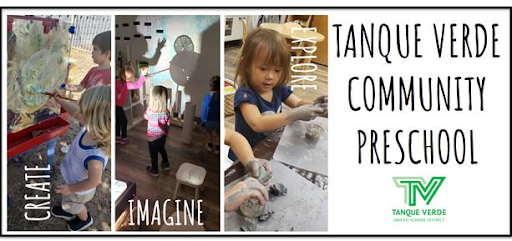 A collage of preschool children engaging in creative activities: painting, playing with shapes, and sculpting, highlighting exploration and imagination.