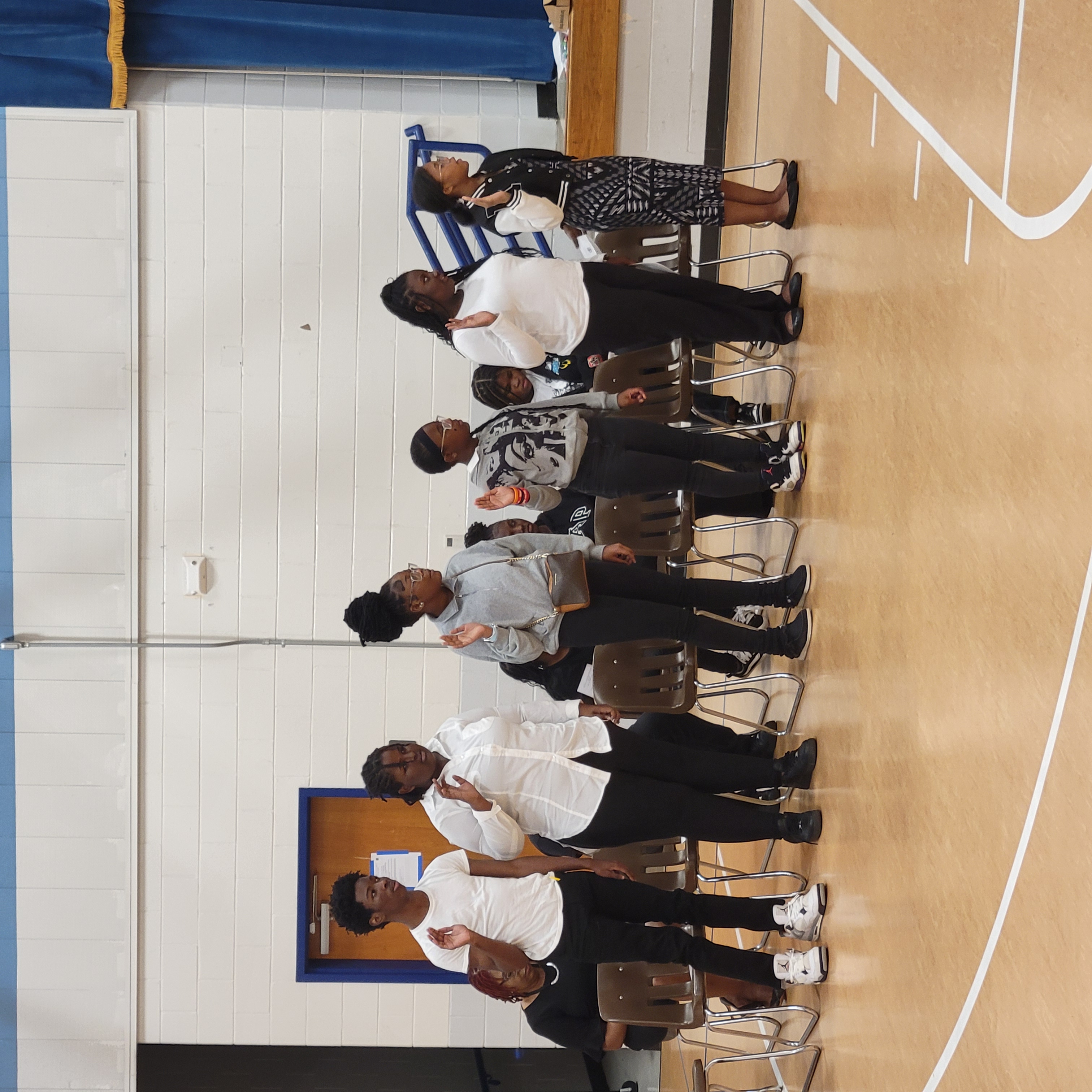 Students receiving award