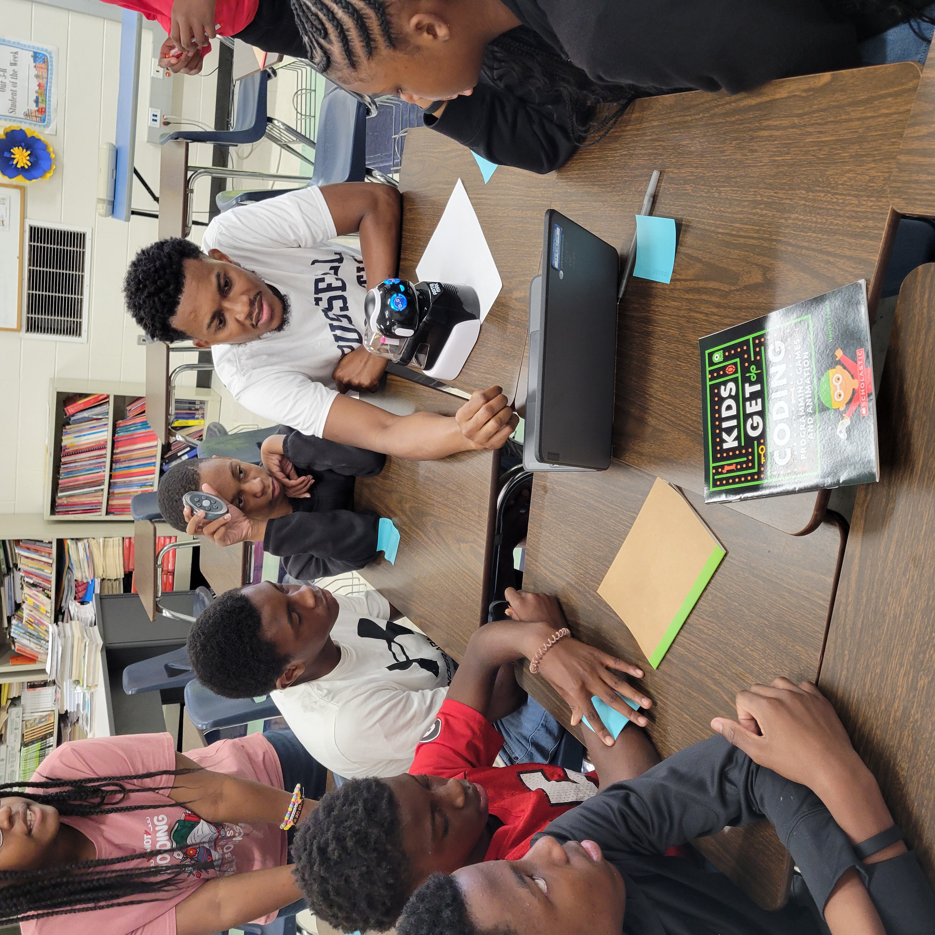 students learning