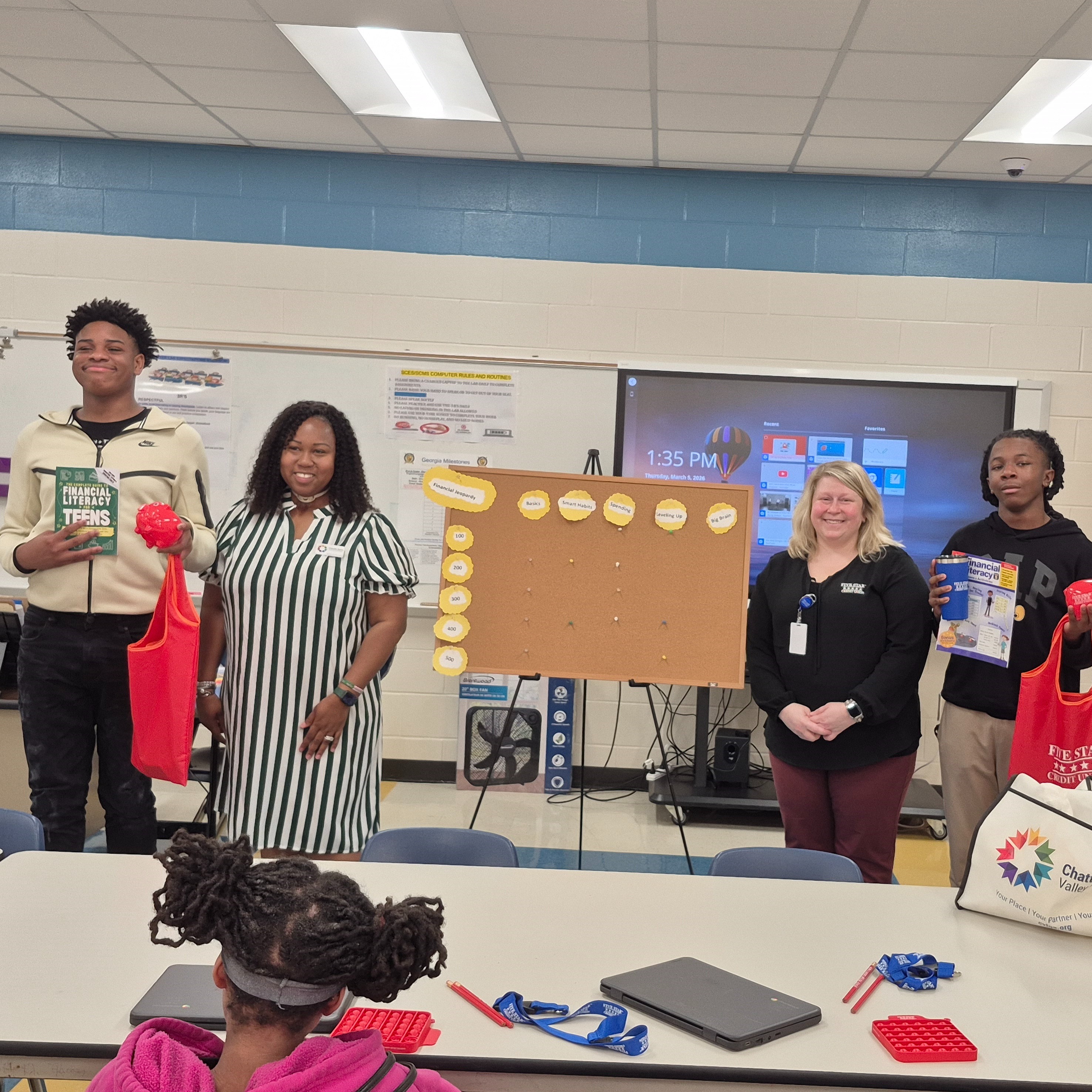 Middle School Students Learning Financial Literacy