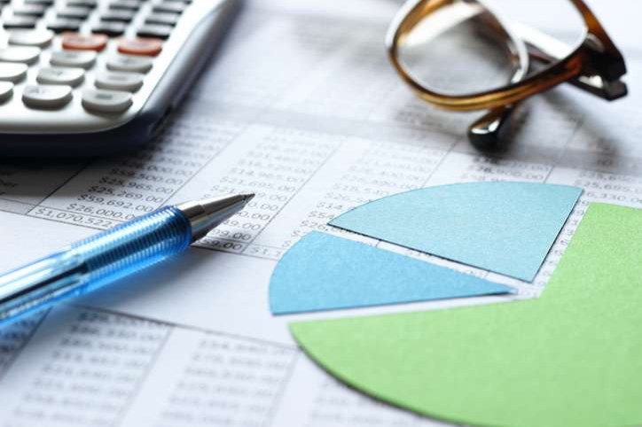 Pie chart pen and calculator