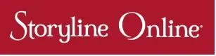 Logo of Storyline Online featuring a stylized book and playful typography, representing children's storytelling and literature.