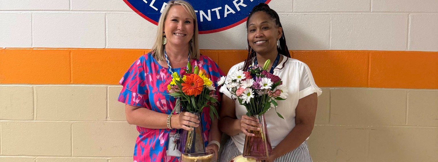 hallway, orange stripe, flowers, adults, cake