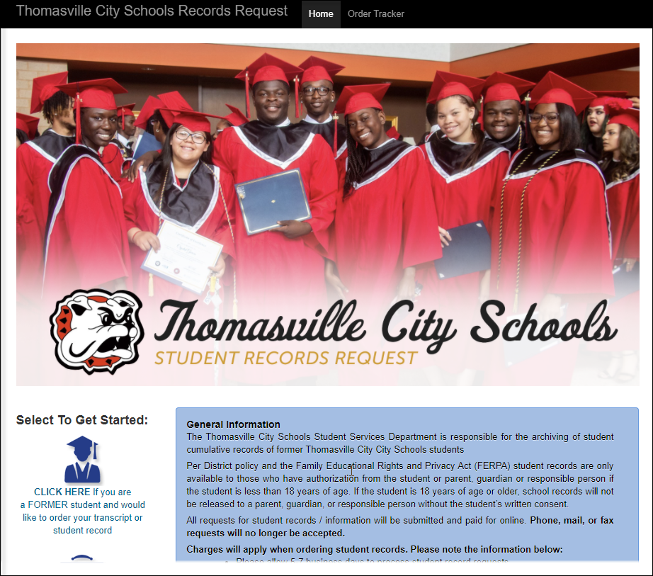 Student record report from Thomasville City Schools, showcasing academic performance and achievements of students.