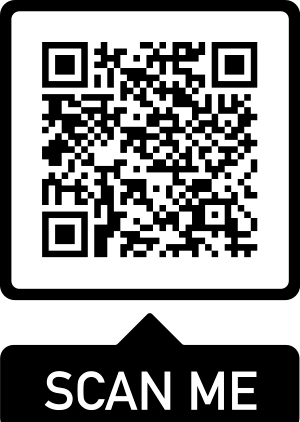 A screenshot displaying a QR code with the text "Scan me" prominently featured for easy scanning.