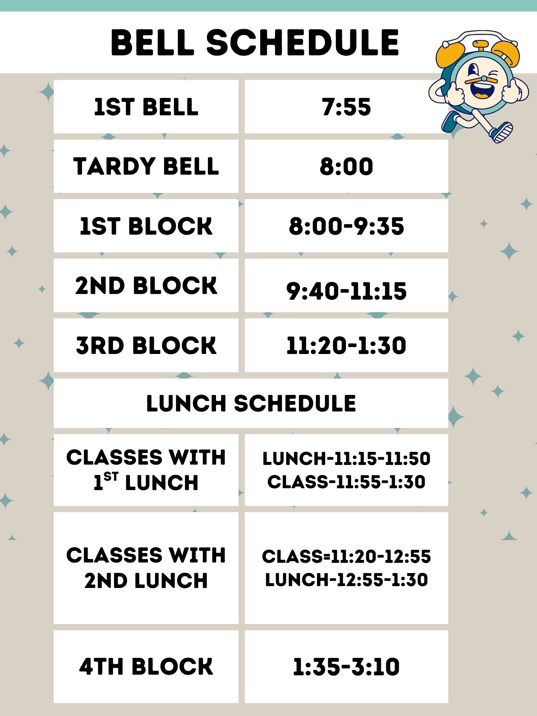 Daily Bell Schedule