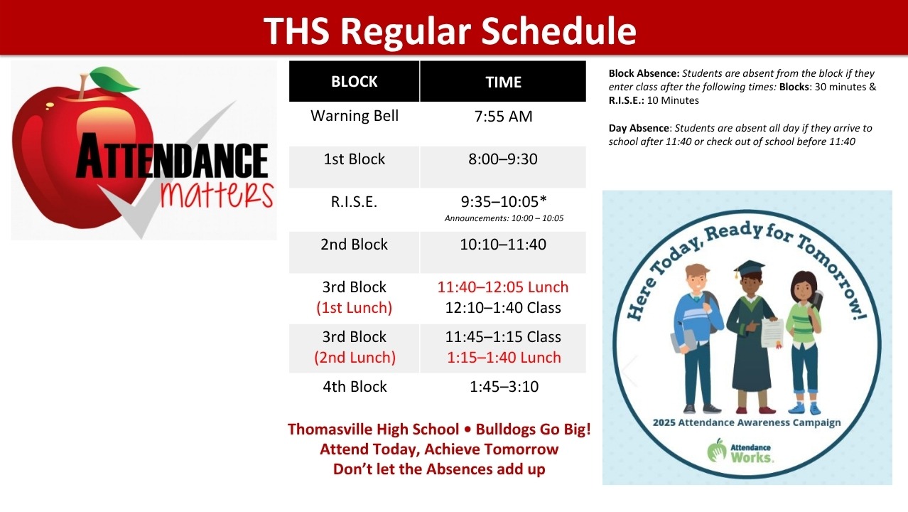 THS REGULAR SCHEDULE