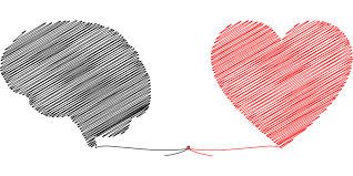 Two pencil-drawn hearts on a white background, symbolizing love and connection.