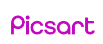 Picart logo featuring purple letters, showcasing a modern and vibrant design.