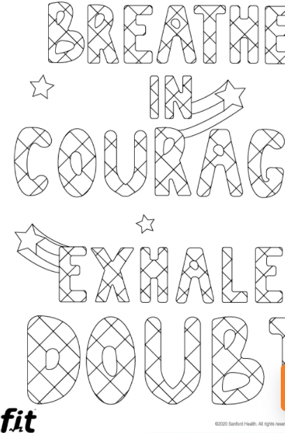 Breathe in courage, exhale doubt motivational printable artwork for personal growth and inspiration.