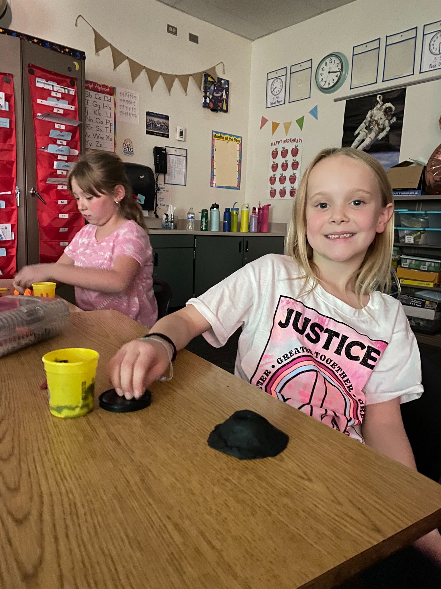 Kids playing with Playdoh