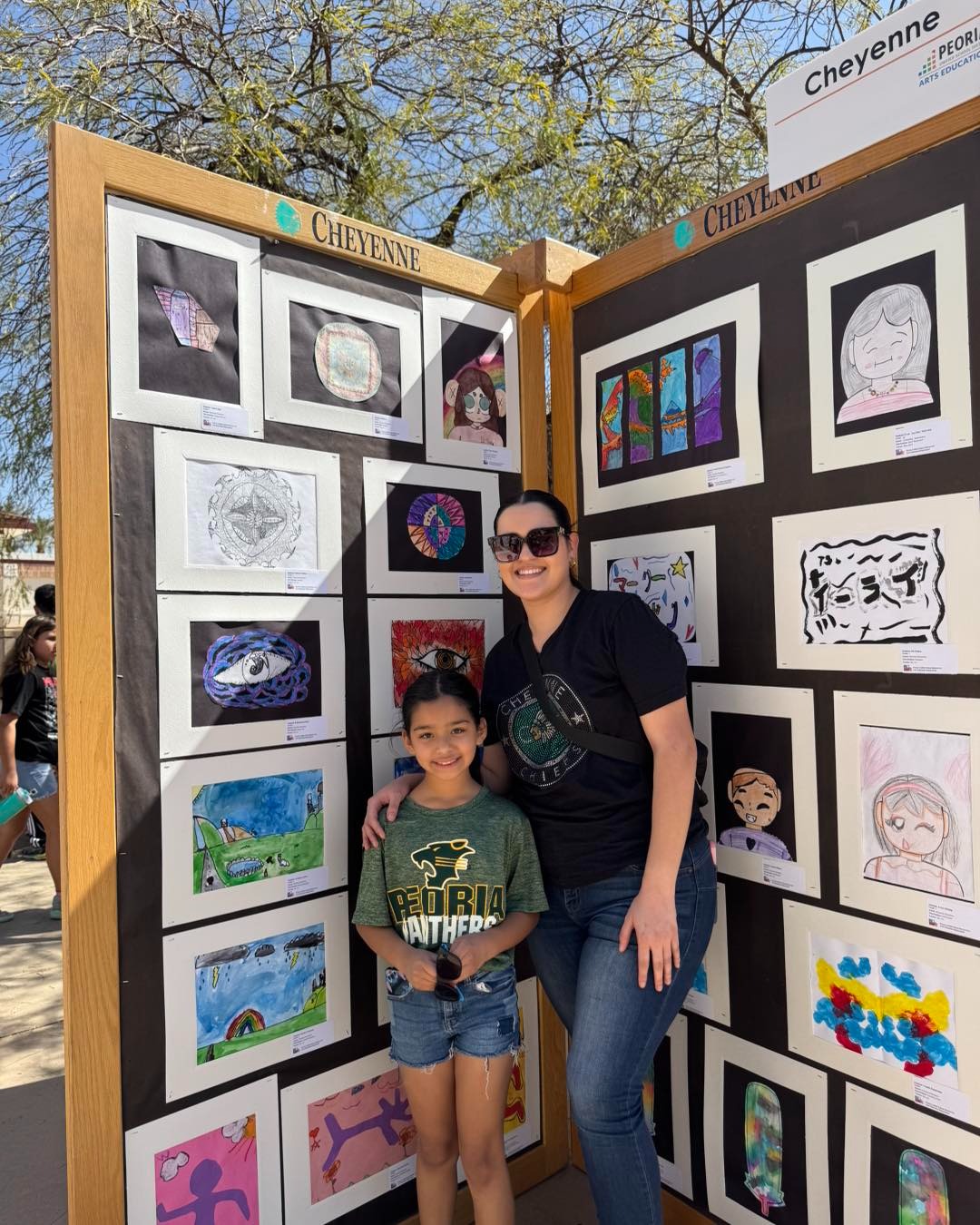 Picture of student and parent at Arts Festival