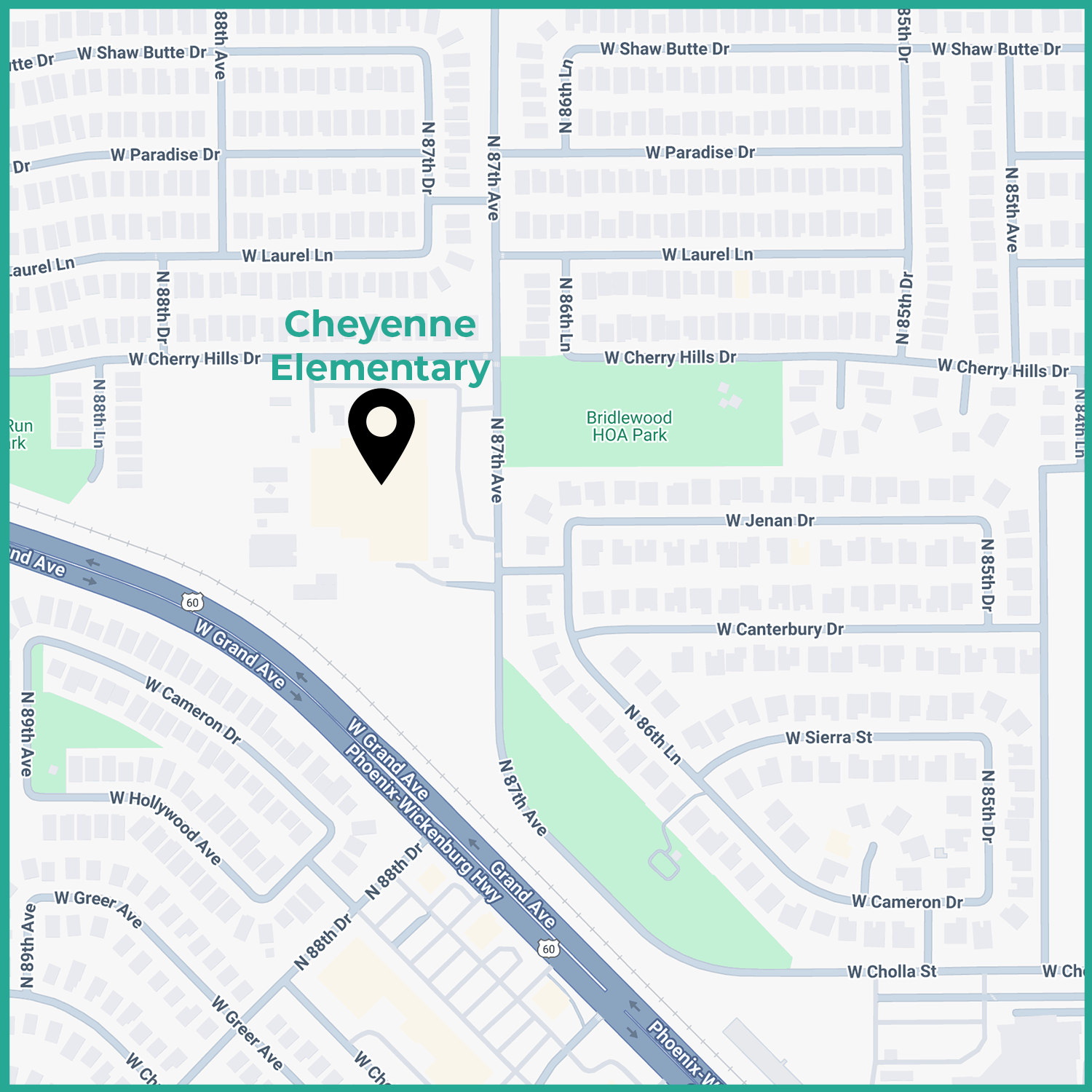 Map image of Cheyenne Elementary