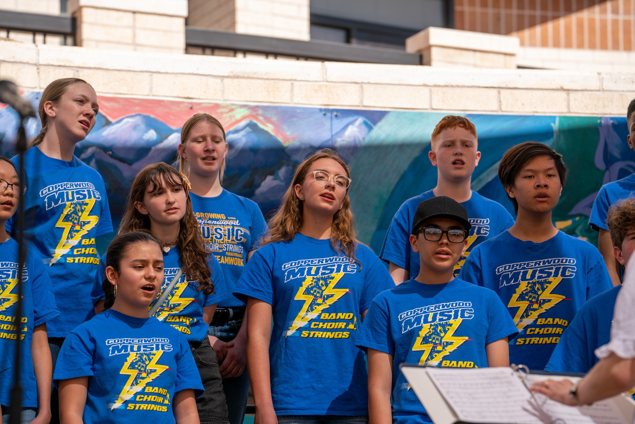 Copperwood Choir performing at the Arts Festival