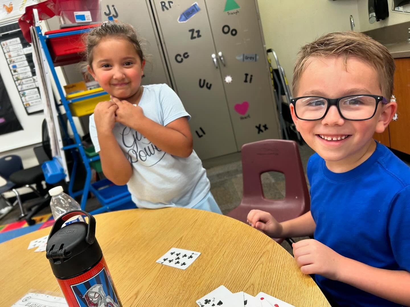 Two kindergarten students
