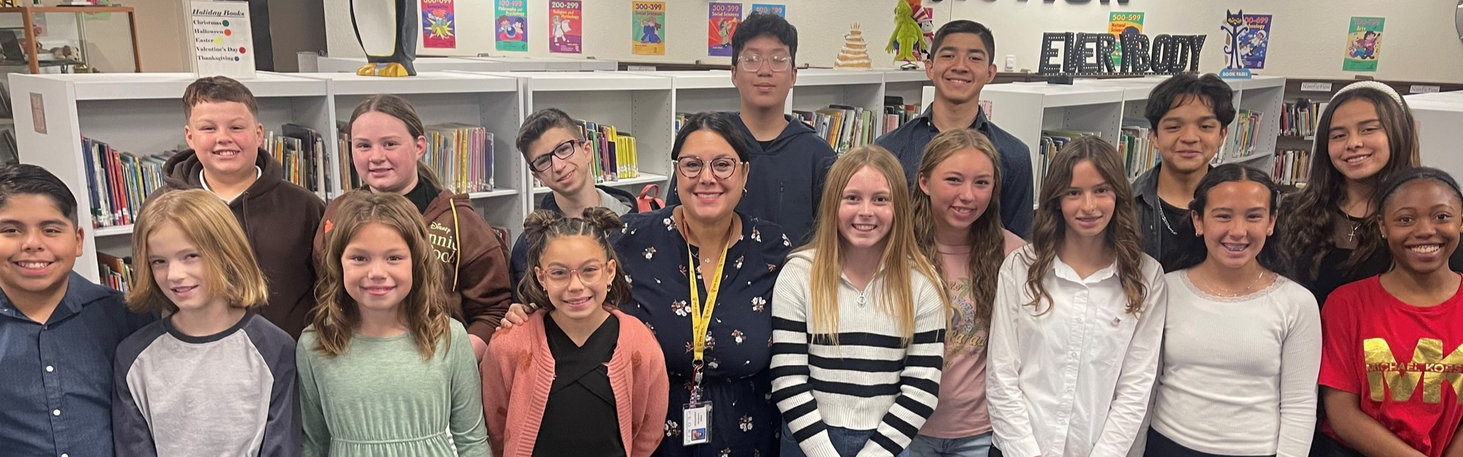 students and staff at Cotton Boll Elementary School