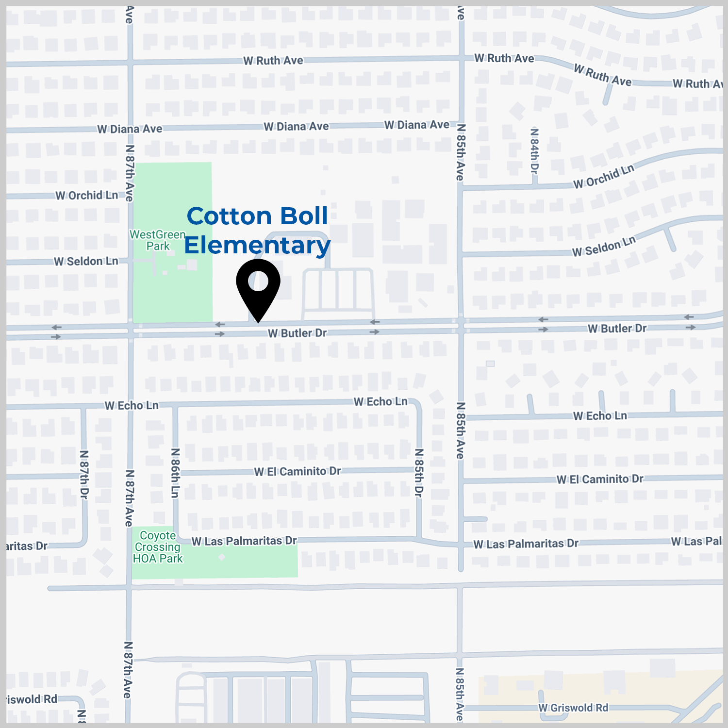 Map Image of Cotton Boll Elementary