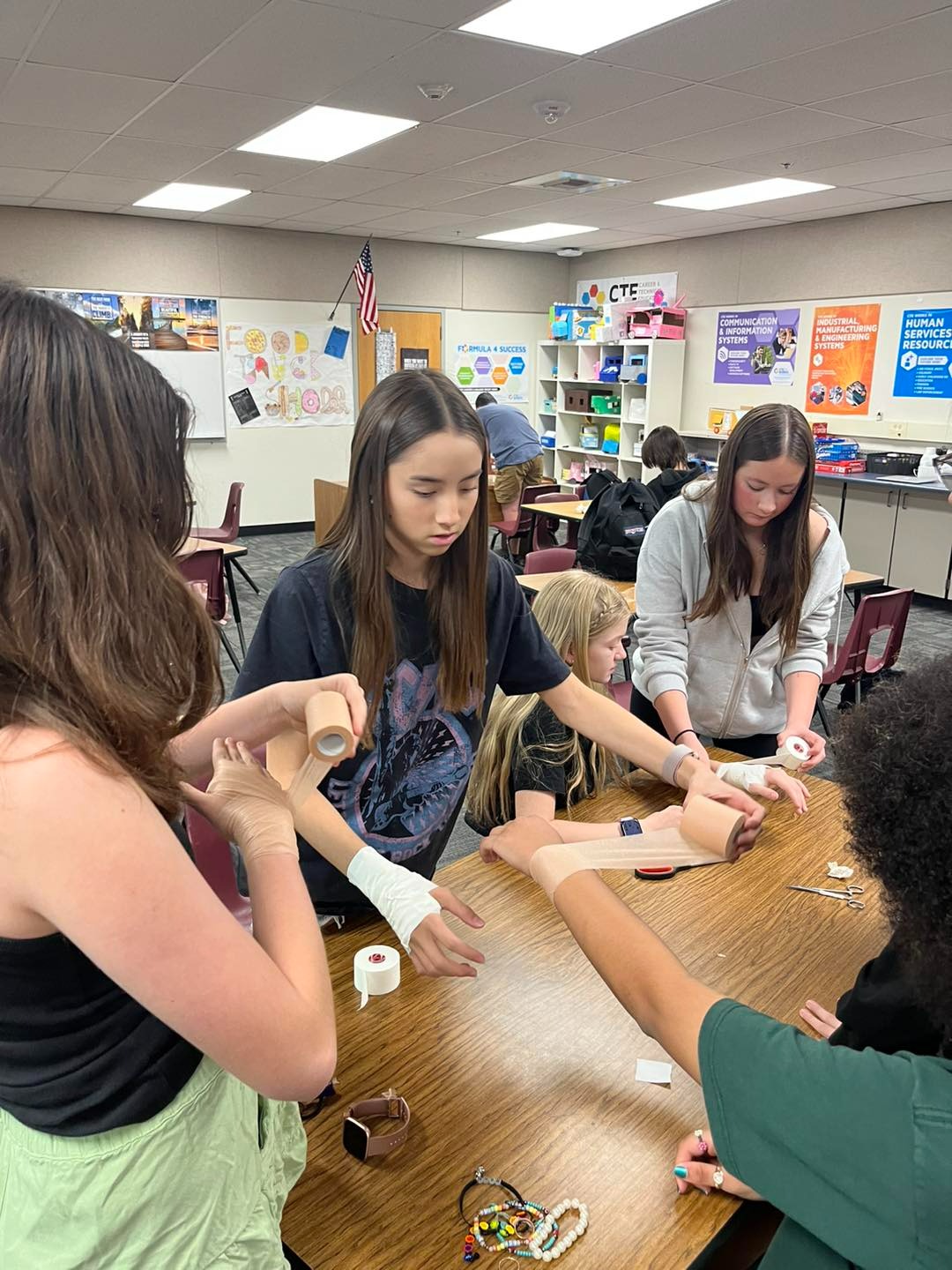Students engaged in career exploration