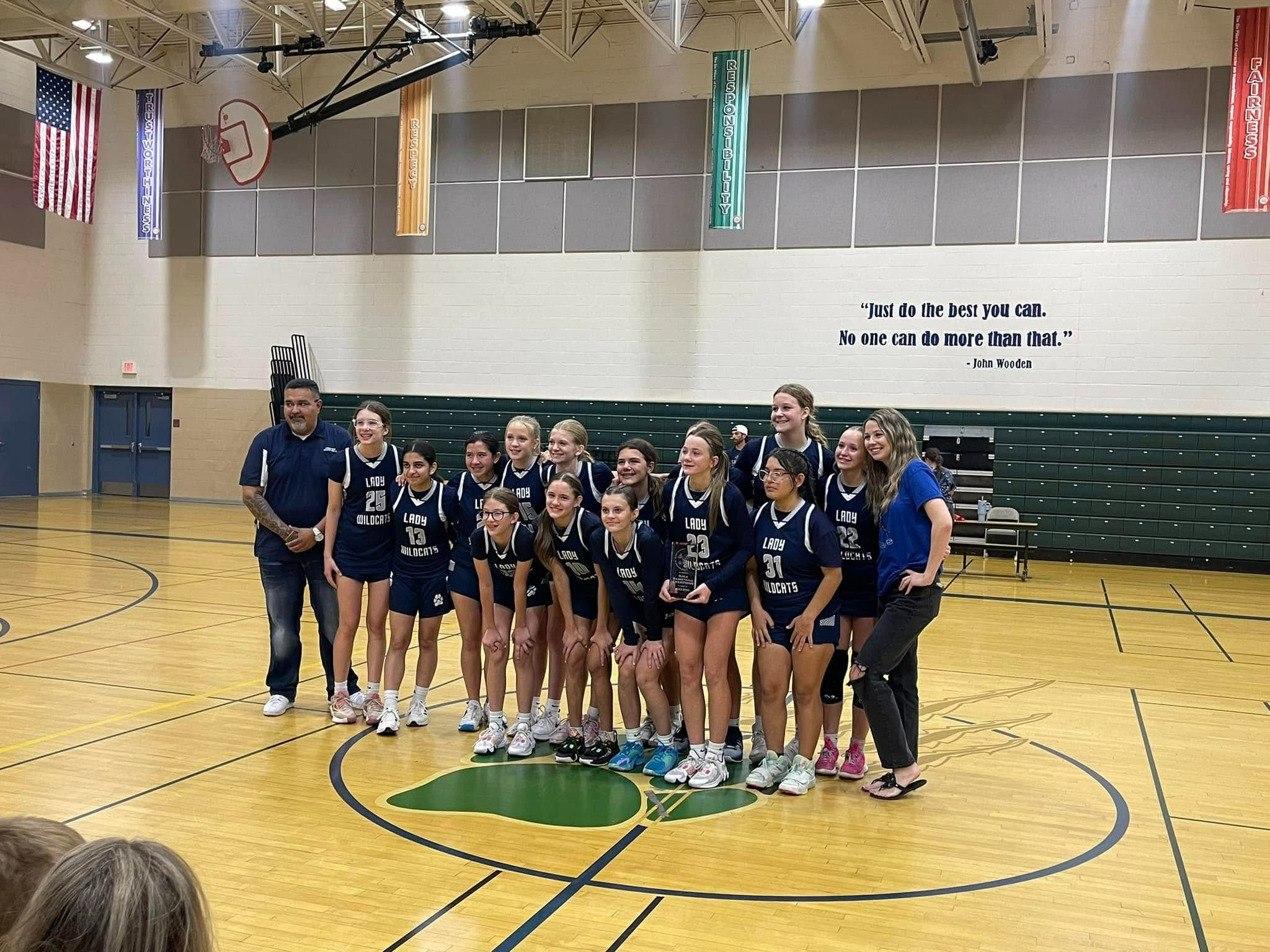 Athletic team being recognized
