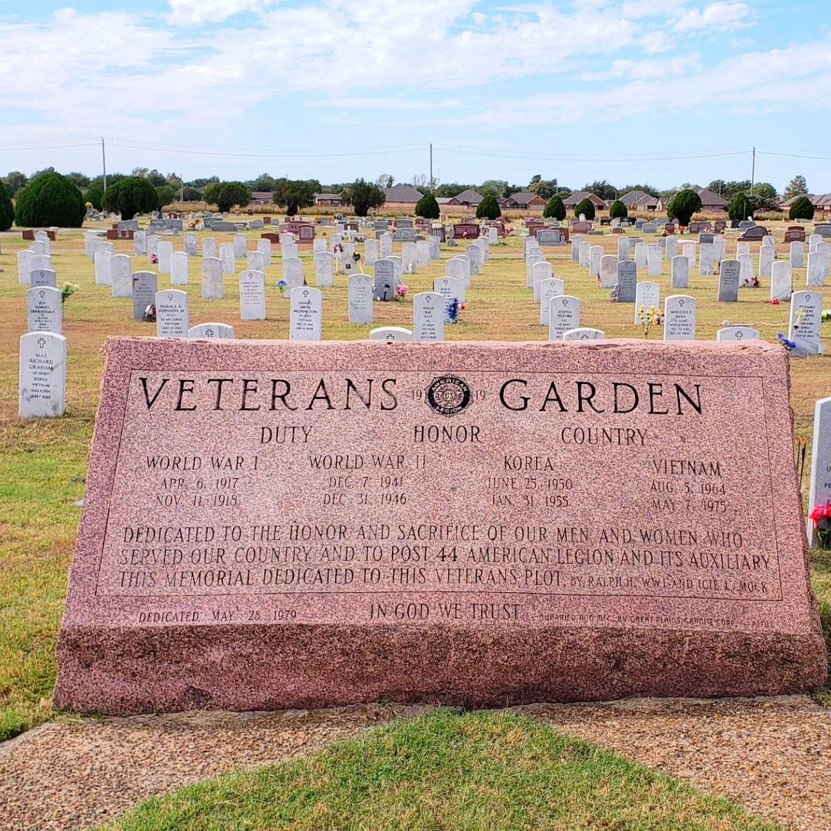 veterans garden cemetery