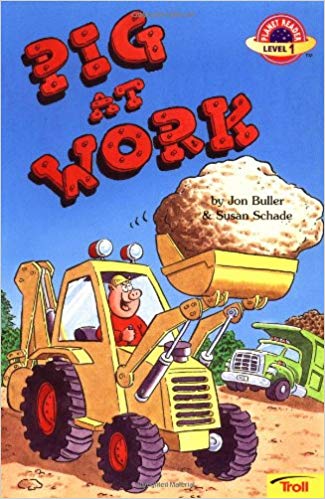 A pig diligently working at a construction site, showcasing its unique role in the building process by John Builder.