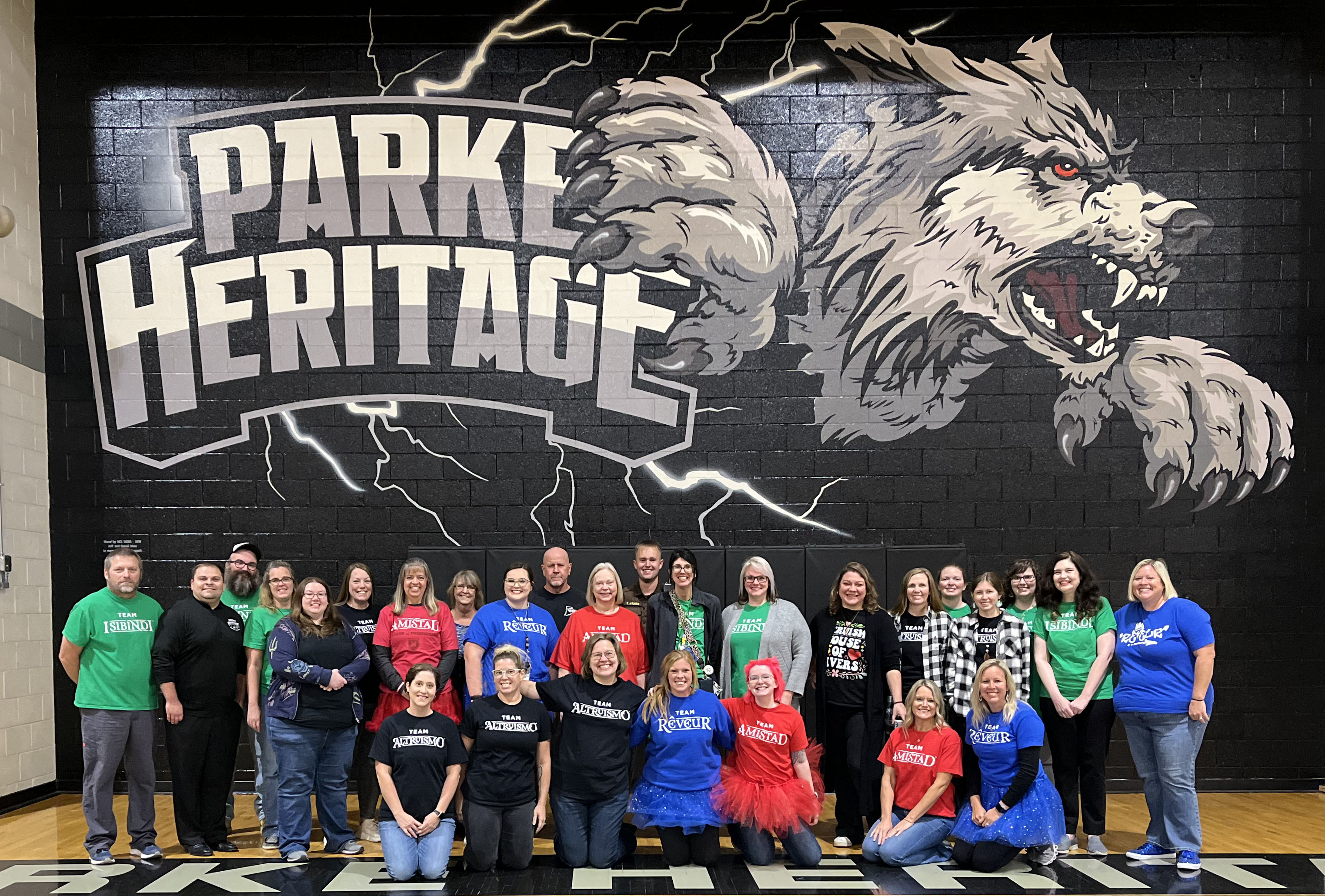 MS staff members in the gym