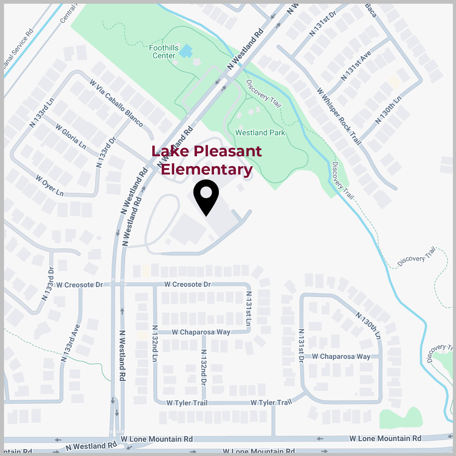 Map Image of Lake Pleasant Elementary