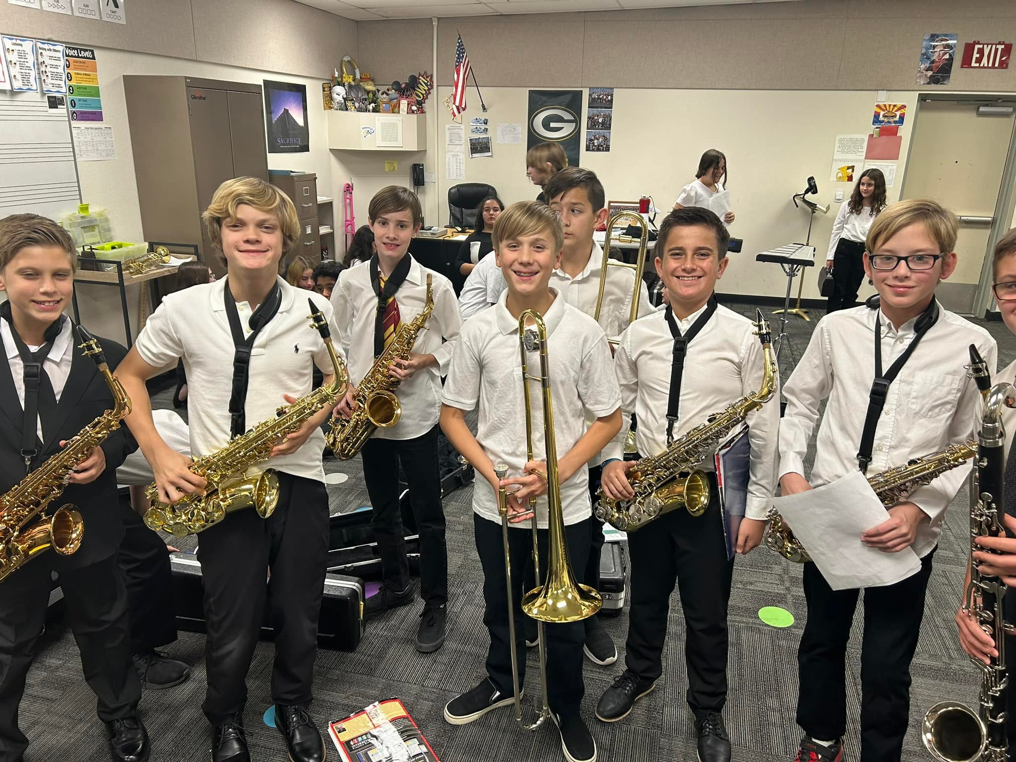 Students with instruments